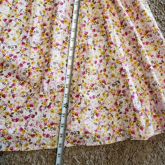 Torrid poplin collared shirt dress button up sleeveless mini floral pink 4 - Picture 6 of 7